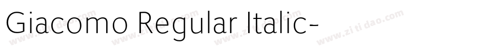 Giacomo Regular Italic字体转换